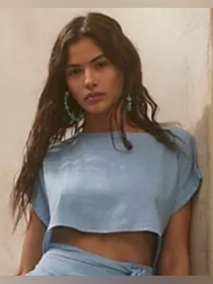 Free People Tie-Sleeve Crop Top (Only)